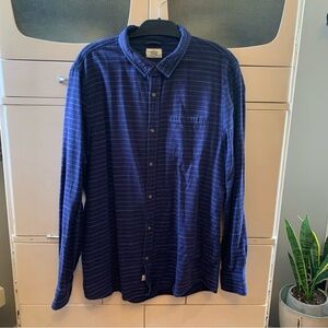 Marine Layer X-Large Cotton striped long-sleeve button down shirt